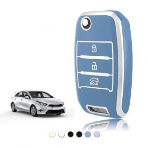TOOMUME Coque Clé TPU, Etui Clé Étui Clé Adapté pour Kia Sportage Rio Ceed Stonic Picanto Sorento Venga Soul Carens Cerato K2 K3 K4 K5, Couvre Clef Cache Cle Voiture Telécommande - Flip Key (TOOMUME, neuf)