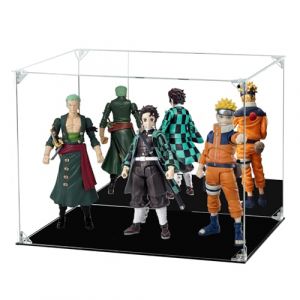 FHMIDIC Vitrine en acrylique, vitrine transparente avec dos miroir, protection contre la poussière, vitrine alternative en verre pour objets de collection, figurines, modèles, poupées, jouets (40 x 30 (Fhmidic US, neuf)