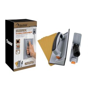 ROLLINGDOG Ponceuse d'angle manuelle pour cloison s&egrave;che &ndash; 6 pi&egrave;ces de papier abrasif en maille d'oxyde pour nettoyage et polissage des murs d'angle (ROLLINGDOG TOOLS, neuf)