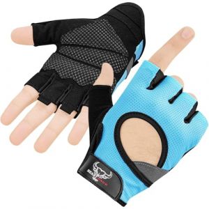 BEAST RAGE Gants d'halt&eacute;rophilie pour Hommes et Femmes,Gants de Gymnastique pour Crossfit,Respirants,antid&eacute;rapants,Paume rembourr&eacute;e en Silicone,Gants d'entra&icirc;nement pour l'halt&eacute;rophilie (Aqua, M) (SAWANS, neuf)
