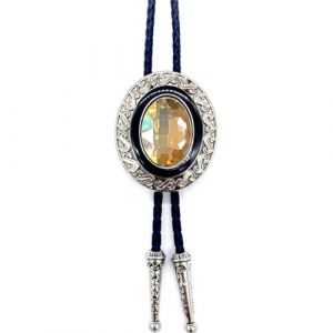 DINSOAVR Cravates, faux cols, Bolos traditionnel cravate pour femmes hommes mode cristal pendentif cravate cravate western corde collier cravate de concert chemise cravate (guangzhoujucikejiyouxiangongsi, neuf)