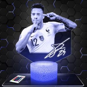Lampe de chevet, Veilleuse Tactile C. Tolisso Joueur de foot Sport Lampe 3D LED illusion, Idée cadeau Noël anniversaire garçon et fille Lampe de nuit chambre d'enfant ou adulte (Lampephoto-fr, neuf)