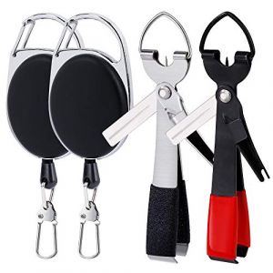 Jesustree Outils de Noeud de Pêche à la Mouche avec Zinger Retractor Combo, 4 en 1 Pêche Outil Nœud Attacher Rapide Multifonctionnel Tondeuse de Ligne Clipper Nipper Tackle(2pcs) (AMPHOLY VORTEXA S.R.L., neuf)