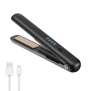 Vmxlso Mini Lisseur Sans Fil, Lisseur Cheveux Sans Fil, Mini Lisseur de Voyage, Lisseur Portable avec 4 Vitesses de Régulation de La Température, Recharge USB, Mini Fer a Lisser pour Pelo Court Largo (DongGuanShi MingYinDianZi ShangWuYouXianGongSi, neuf)