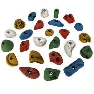 ALPIDEX 25 Prises d'escalade | Pierres Escalade | Poign&eacute;es Tailles M, S | Marchepieds | Set Prises Escalade | R&eacute;sistant Aux Intemp&eacute;ries - Couleur:color&eacute; (BB Sport, neuf)