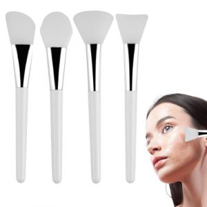 Set de 4 Pinceaux à Masque, Pinceau à Masque en Silicone, Adapté pour Masques, Masques pour les Yeux, Sérums, Masques Nettoyants ou Produits de Soins DIY (LINRONGXU STORE, neuf)