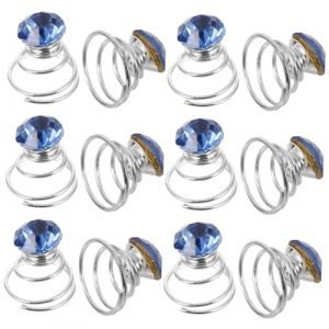 Beatifufu 36pièces Épingles à Cheveux Spirale Métal Avec Strass Pour Femmes De Décoration Élégante Pour Mariage Prom Fête Anniversaire Bleu (Camprilli, neuf)