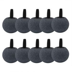 Holzsammlung Bulleur Aquarium, 10 PCS 40mm Noir Bulleur Aquarium Silencieux, Diffuseur d'Oxygène Rond Nano Bubble Air Stone, Accessoires Aquarium pour Aquariums, Etits Bassins, Marchés de Poissons (FlyFlyAMallEU, neuf)