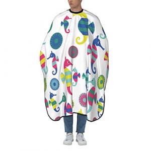 Cape De Coiffure Poisson Volant Mignon Barber Cape De Salon Professionnel Anti Statique Anti-Taches Coupe Cheveux, Pour Femme, Le Dyeing, Adultes, 140x168cm (liuziyuan, neuf)