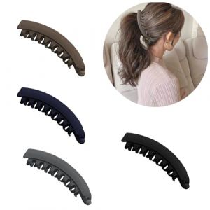 JCUGSBS Pinces &agrave; cheveux banane pour femme &ndash; Grande pince banane pour cheveux &eacute;pais | Jolies pinces &agrave; cheveux pour filles | Pinces banane pour cheveux fins | Pince &agrave; cheveux banane, grandes (GuangZhouJieChunMaoYiYouXianGongSi, neuf)