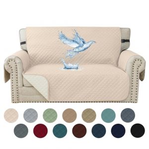 YSTELLAA Impermeable Housse Canapé 2 Places, Housse De Canapé avec Accoudoirs, Universelle Protege Canape, Répulsif Liquide, Antidérapante Épaissi, Protection Griffures, Beige (YSTELLAA, neuf)