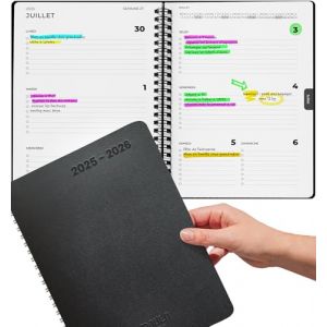 Agenda Scolaire 2025 2026 A5 – Planificateur Semainier Vue Semaine Étudiant Enseignant Université Cahier de Notes Journalier Juillet 2025 à Juillet 2026 Organisation Travail Études Vie Quotidienne (Milula Studios, neuf)