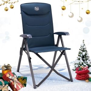 TIMBER RIDGE Chaise Pliante Camping Portable 150kg Fauteuil Jardin Exterieur Dossier Haut 4 Positions R&eacute;glables Fauteuil Realx Inclinable pour Terrasse Balcon Jardin Camping Pique-Nique (TIMBER RIDGE, neuf)