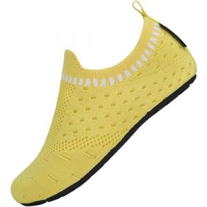 SAGUARO Chaussons de Enfants Doux Antid&eacute;rapantes Pantoufle de Gar&ccedil;on Fille Respirant L&eacute;ger Chaussettes Confortable B&eacute;b&eacute; Slippers Int&eacute;rieur Ext&eacute;rieur, Jaune 22/23 (hasimple, neuf)