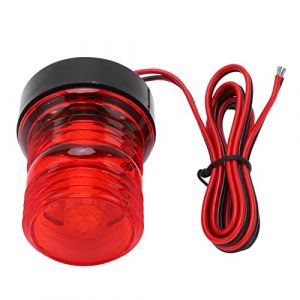 CHICIRIS Feu de Navigation à LED pour Bateau 360° Feu de Mouillage Rond Feu de Poupe Marin Feu Rouge Feu de Poupe de Bateau Feu de Mouillage de Bateau pour Voile DC 12V‑24V (CHICIRIS-EU, neuf)