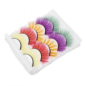 Mipcase 5 Faux Cils Color&eacute;s Doux pour Halloween Cosplay et Photographie (andy wang, neuf)