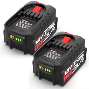 Hvoolee Batterie de Rechange pour Bosch 18V PBA PSB PSR : 5,0Ah Batterie d'outil Li-ION Compatible avec Les Outils pour Bosch la Maison et Le Jardin (2 pi&egrave;ces) (Hvoolee Official, neuf)
