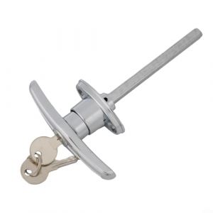 Serrure à poignée en T, fixation arrière en T, serrure de porte de garage avec clés, serrure de porte de garage en T 10,3 cm pour remorque, caravane, auvent (Florestoria, neuf)