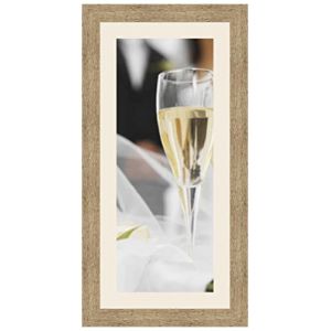 Cadres Photos p&ecirc;le m&ecirc;le multivues Blanc Cass&eacute; 1 Photo(s) 20x50 Passe Partout, Cadre Photo Mural 25x55 cm Naturel Beige, 3.5 cm de Largeur (RK Cadres, neuf)