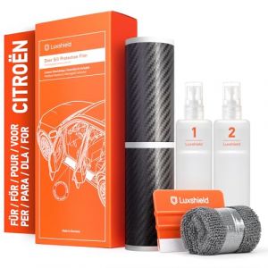Luxshield Protection Seuil de Porte Voiture Carrosserie pour Citro&euml;n C4 3 (III) I 2020-2025 - Accessoire pour Auto - Anti Rayure Stickers Carbone Noir (Protect & Shine, neuf)