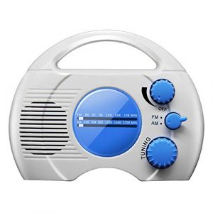 Radio de douche Upgarde SY-910 &agrave; 5 niveaux, &eacute;tanche, AM FM, radio de douche compacte, haut-parleur int&eacute;gr&eacute;, accessoires de relaxation pour la maison, salle de bain, lecteur multim&eacute;dia sans fil (bleu) (anqingshangmaojingyingbu, neuf)