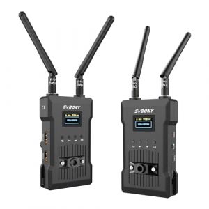 SVBONY ST1 4K HDMI Système de Transmission Vidéo sans Fil, 30FPS 5G Émetteur et Récepteu, Latence 0.06s, 8 Bandes Transmetteur sans Fil avec Écran OLED, Portée 300m pour Photographe Live Stream (RetevisDirect, neuf)