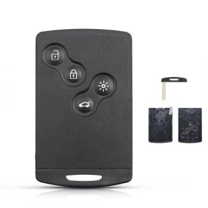 AULESSE Coque de Clé 4 Boutons Smartcard Carte, Coque de Remplacement pour télécommande Compatible avec Renault Clio 4 /Megane 3 /Scenic 3 /Laguna 3 /Captur/Koleos Coque de clé télécommande (ysamzeu1694, neuf)