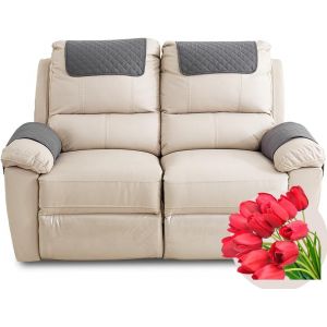 Housse D'appui-Tête pour Meubles, Housse D'accoudoir, Canapé 2/1/3 Places avec Accoudoirs Housse de Protection pour Appuie-Tête de Chaise Inclinable (Color : Gris foncé, Size : 4 Pieces(1xpocket)) (MOSIED, neuf)