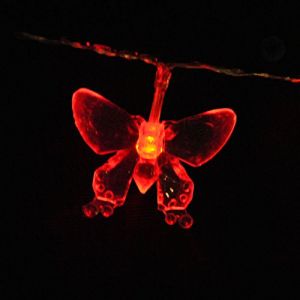 LightsGo Guirlande lumineuse papillon à piles 20 LED 2 m (rouge) (LightsGo, neuf)