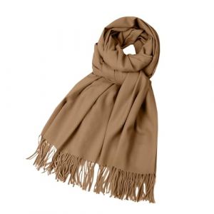 Cocila Fleece Solid Color Imitation Scarf Versatile Warm Shawl Echarpe Femme Hiver Foulard Blanc &Eacute;charpe Blanche Rouge Noir Noel Cheche Bleu Polaire Coton Longue Oversize Douce Cachemire Beige (Cocila, neuf)