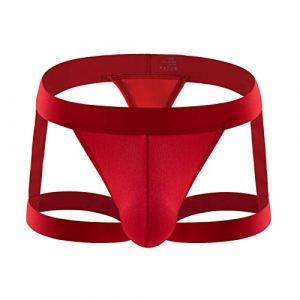 Dasongff Homme String Sexy Dentelle Jockstrap String Ficelle sous Vêtement Boxer Caleçon Sissy Transparent Lingerie Travestie BDSM Drag Queen Underwear Taille Basse Lingerie Sexy de Pute (ELECTRI, neuf)