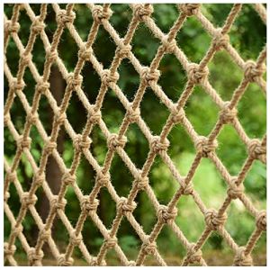 AMAKAA Filet tissé à la Main, Filet de Corde, Filet de sécurité, Largeur de Maille 10 cm, épaisseur de Corde 6 mm, différentes Tailles sont Disponibles (1x6m) (CDJGHSMYXGS, neuf)