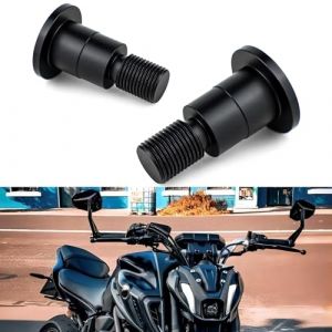 LOKLISUM Poignées de Guidon Embouts de Moto Aluminium Adaptateur de Rétroviseurs Moto Compatible avec MT07/MT09/MT10/MT01/MT125/XSR700/XSR900/TMAX/YZF-R125/FZ07/FZ09/FZ10/FZ1/FZ6/XJ6/XJR1300/XJR1200 (HOISUM, neuf)