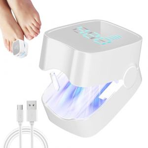Appareil Traitement Laser Mycose Ongles avec Affichage de L'heure, Solution Efficace pour les Ongles Épais, Abîmés et Décolorés, Dissolvant Laser Antifongique Rechargeable (Hoelglife, neuf)