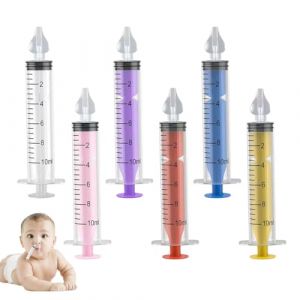 6 Pi&egrave;ces Irrigateur Nasal, B&eacute;b&eacute; Irrigateur Nasal S&eacute;curit&eacute; Confort, 10ml Mouche-B&eacute;b&eacute; Professionnelle pour Irrigateur Nasal Nettoyant, R&eacute;utilisable, S&ucirc;r et Confortable (LMINGMING, neuf)