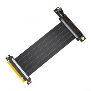 Besttoolifes C&acirc;ble &eacute;l&eacute;vateur PCI 4.0 &agrave; 90 degr&eacute;s, carte d'extension flexible PCI 4.0 X16 haute vitesse, blind&eacute; 30 AWG, manchons de c&acirc;ble TPE, Pci 4.0 Riser compatible avec 4090 4080 4070 3090 et (ZHIHEHUI, neuf)