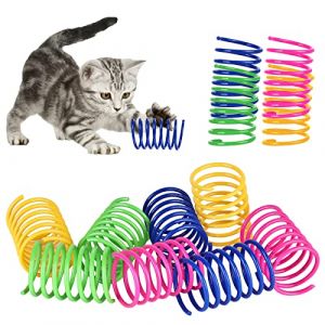 100 Pcs Jouet de Chat à Ressort, Jouets de Chat, Coloré Printemps Jouet de Chat en Plastique, Jouet de Ressorts en Spirale, Ressort Chat Jouet, Jouets de Mâcher pour Chat, Jouets de Chat Interactifs (SOLEILDU, neuf)