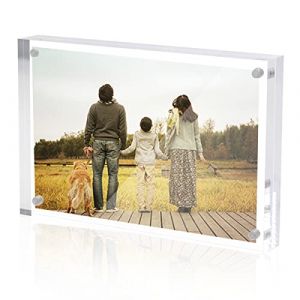 Sezanrpt Cadre photo magnétique en acrylique - 10 x 15 cm - Affichage clair - 10 x 15 cm - Double face - Sans cadre - Pour bureau (NRdisplay, neuf)
