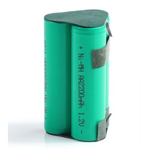 NEWASHAN 2200mAh 3,6V Ni-MH Lot de Batterie Pile AA Accu Pyramide cosses &agrave; souder Compatible avec AEG Junior 2.0 Babyliss T24 T24B T24C Remington HC-352 LED Lampe Portable Visseuse Aspirateur SHB16 (newashan, neuf)