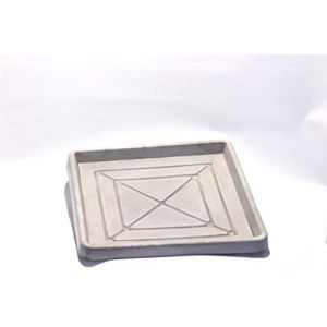 Soucoupe carrée en résine 55 cm. Greystone (Pollice Verde Store, neuf)