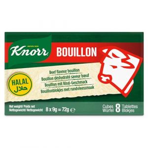 KNORR Bouillon Boeuf Halal Cube (24 Unités (24 x 8 x 9g)) (J&S France, neuf)