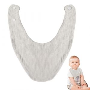 Foulard triangle personnalis&eacute; avec col pour gar&ccedil;ons et filles unisexe en coton avec fermeture &agrave; bouton-pression r&eacute;glable pour l'automne et l'hiver, facile d'entretien, doux gris, Pessimiste, M (RongTianYu, neuf)