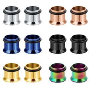 WillTen 12PCS Ecarteur Oreilles Acier Inoxydable, 8 mm Kit Ecarteur Oreille, Femmes Piercing Expander Bijoux (DongQiu Jewelry, neuf)