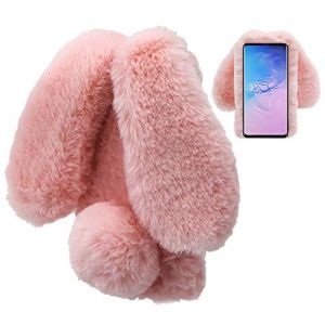 LCHDA Coque Lapin pour Samsung Galaxy A54 5G, Mignon Peluche Faux Fourrure Oreille Souple Poilu Doux Silicone TPU Pare-Chocs Anti-Choc Incassable Housse Étui de Protection - Rose (LCHDA-EU, neuf)