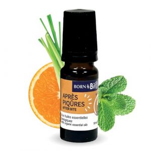 BORN TO BIO Roll-On Apr&egrave;s-Piq&ucirc;res Bio &ndash; Huiles Essentielles d&rsquo;Orange & Citronnelle &ndash; Apaisant & Rafra&icirc;chissant &ndash; Peaux Sensibles &ndash; 10 ml &ndash; Fabriqu&eacute; en France (Born To BIO, neuf)