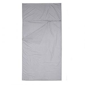 Elonglin Drap de Sac de Couchage de Voyage Portable, Microfibres Sac de Couchage Doublure Idéal pour Auberges Refuges Voyage Hôtel Camping Gris 75 * 210cm (Elonglin-EU, neuf)