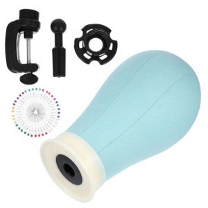 VICASKY 1 lot de mannequin de tête cosmétique artificielle pour perruques et coiffure, mannequin chauve, mannequin de vitrine avec accessoires pour coiffeurs et présentoir pour coiffeurs (Belicious Helper, neuf)