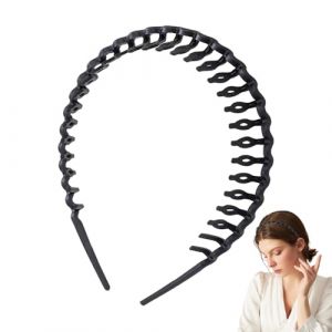Serre-tête - Serre-tête en résine avec dents - Accessoire de cheveux fin et antidérapant - Tendance - Pour le sport, la maison, les voyages (gaperid, neuf)