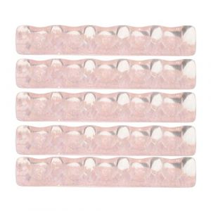 MUSISALY Porte-Pinceaux pour Ongles en R&eacute;sine &Eacute;paisse Rangement 5 Compartiments Transparent Organiseur de Pinceaux Nail Art Rose Support Stable pour Accessoires de Manucure Lot de 5 (YangF, neuf)