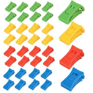 36 Pièces Pinces à Chaussettes pour Lave-Linge et Sèche-Linge, Clips de Qualité Supérieure pour Chaussettes Épaisses avec Crochet Robuste, pour Organisation et Gain de Temps, Pack Multicolore (HuiXingMing, neuf)